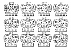 páginas para colorir imprimíveis : Coroa