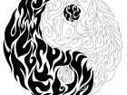 páginas para colorir imprimíveis : Yin E Yang