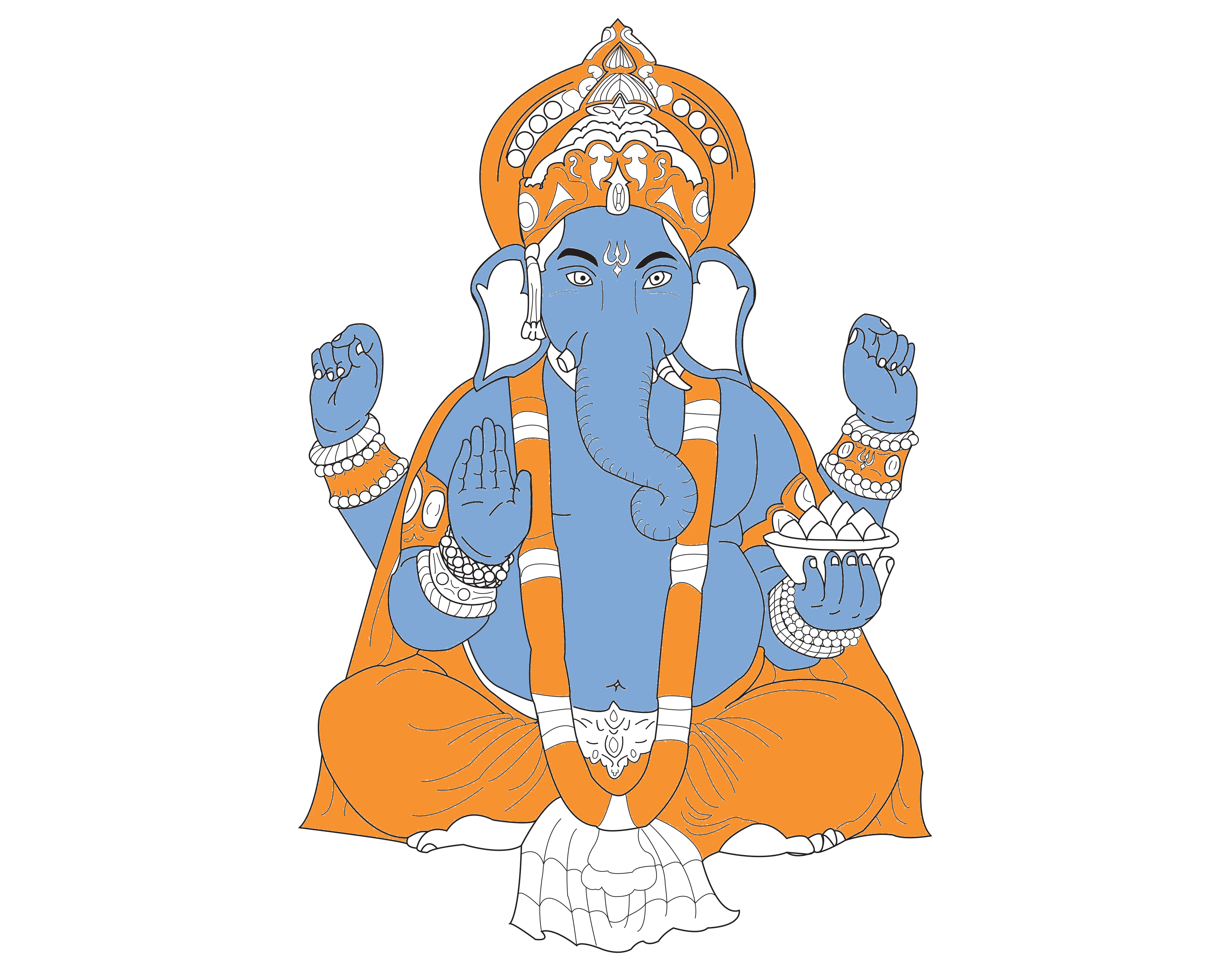 Ganesh Coloring Page - Etsy