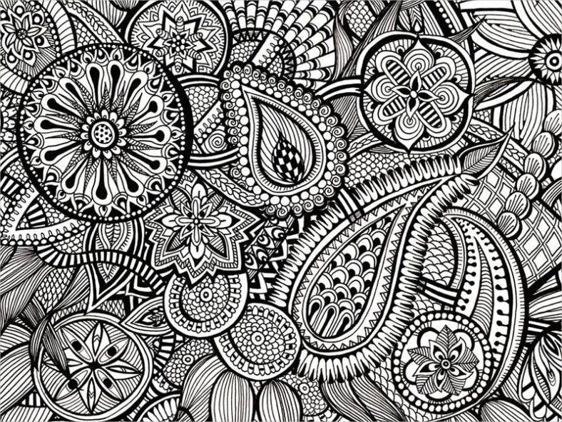 The Zentangle® : relaxing scrawls - Coloring Pages for Adults