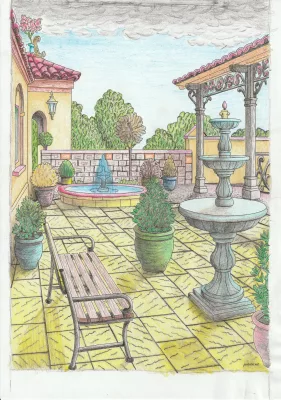 Creation by timhannah63 from Art Nouveau-style winter garden terrace