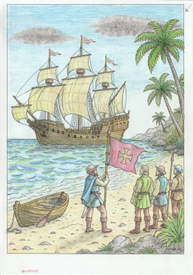 Creation by timhannah63 from Christopher Columbus discovers America - October 12, - 1492
