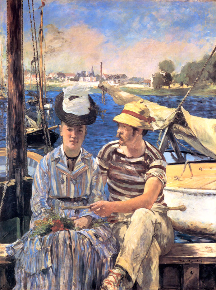 Edouard Manet - Argenteuil - Masterpiece Coloring Pages for adults