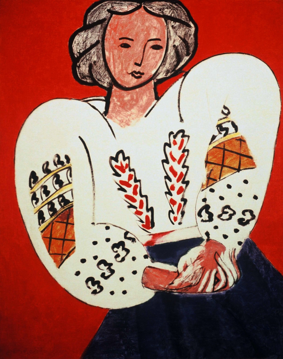 Henri Matisse The romanian blouse Masterpieces Adult Coloring Pages
