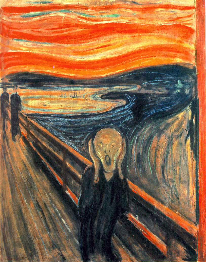 EDVARD MUNCH、エドヴァルド・ムンク【Das Weibkas】 叫び - エドヴァルド・ムンク - 複雑なぬりえページ 傑作 印刷用