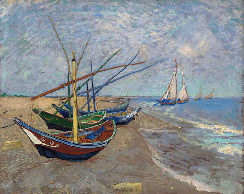 Vincent Van Gogh Fishing Boats On The Beach At Saintes Maries