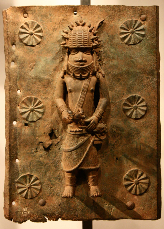 One of the Benin bronzes held at the British Museum (c. 1897) ,  British Museum, London