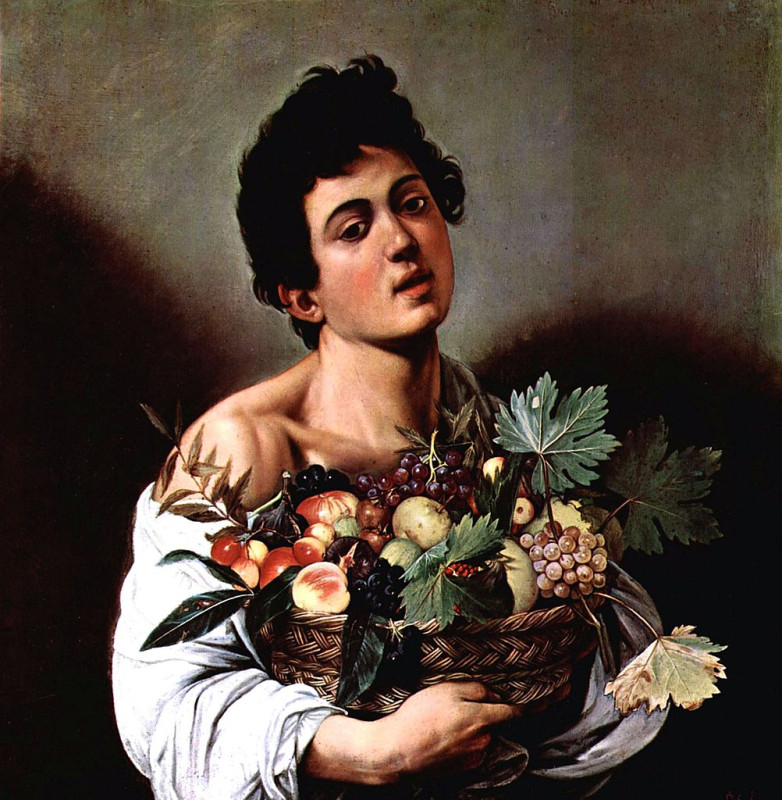 Boy with a basket of fruit (1593), Caravaggio (1571 - 1610)