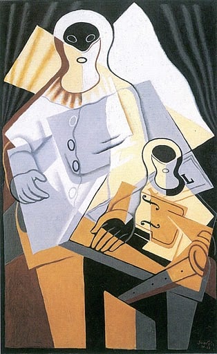 Pierrot (1921),  Juan Gris (1887, 1927), National Gallery of Ireland, Dublin, Ireland