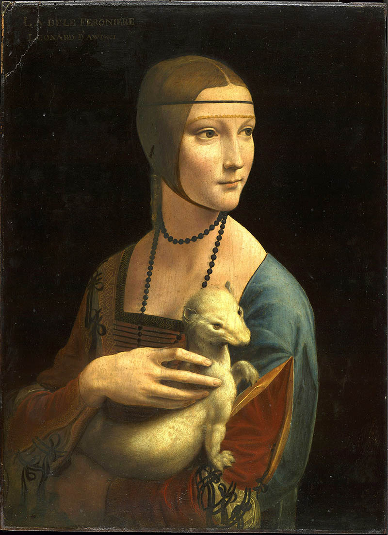 La Dame à l'hermine (1489-1490), Leonardo da Vinci (1452,1519)