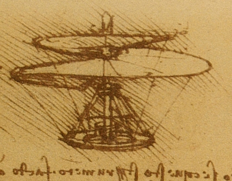 Flying machine (circa 1490) ,  Leonardo da Vinci (1452 - 1519)