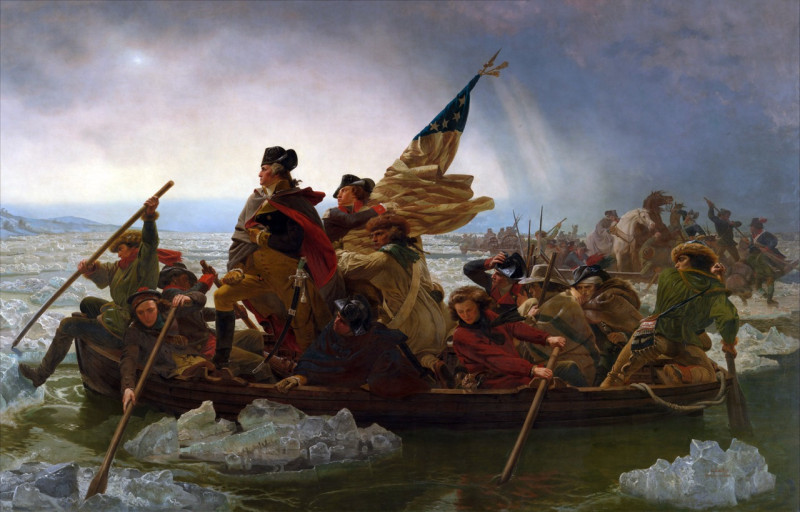 Washington Crossing the Delaware (1851) ,  Emanuel Leutze (1816 - 1868) ,  Metropolitan Museum of Art, New York