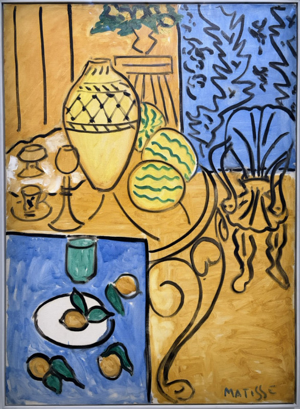 Interior in Yellow and Blue (1946) ,  Henri Matisse (1869 - 1954) ,  Centre Pompidou, Paris, &copy; Photo Credit : Just-Travels.net / JustColor.net