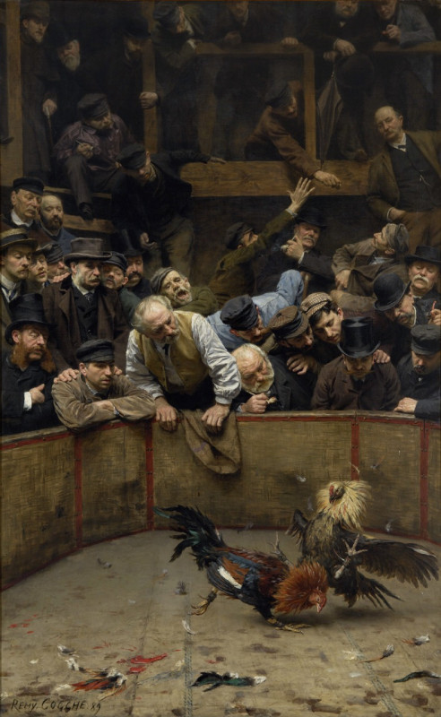 Cockfighting in Flanders (1889), Remy Cogghe (1854, 1935)