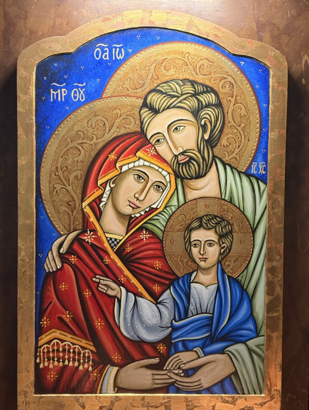 Tableau représentant La Saine Famille ,  Eglise Sant Bartomeu, Sóller, Majorque, Espage