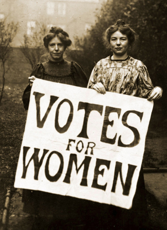 Suffragettes Annie Kenney & Christabel Pankhurst - Banner 