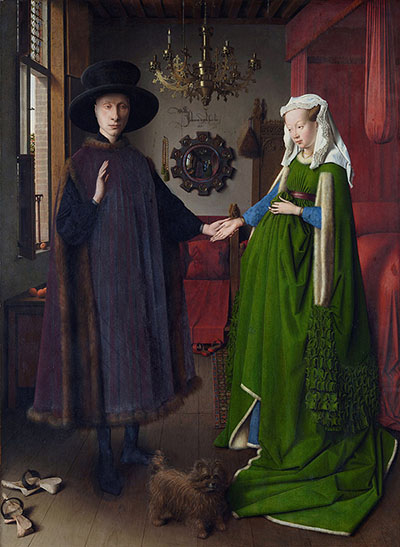Jan Van Eyck - The Arnolfini Portrait - Masterpieces Adult Coloring Pages