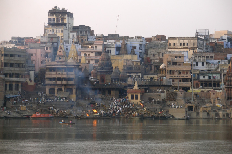 The ghats of Varanasi on the Ganges