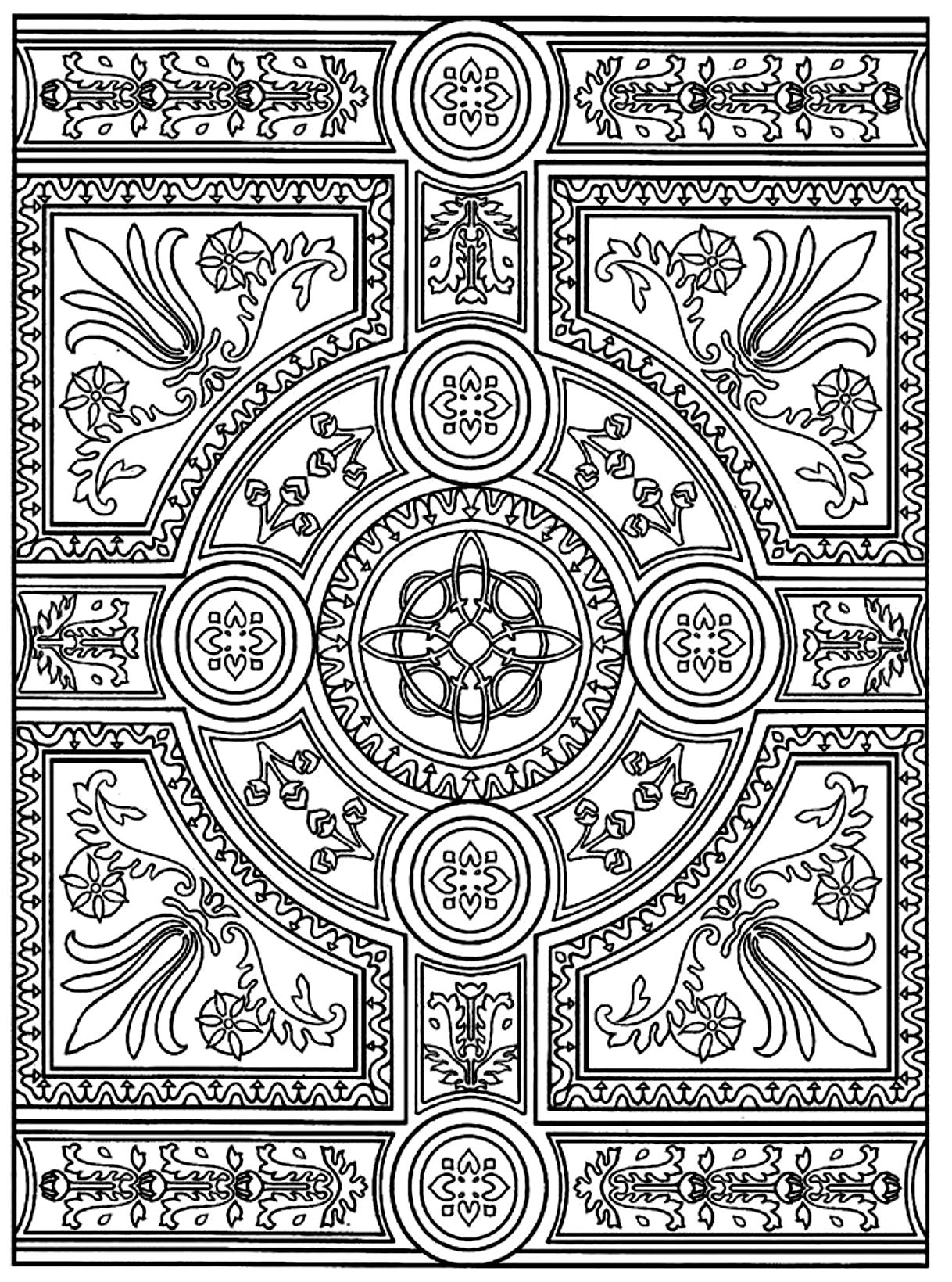 Zen Anti Stress To Print Parquet Patterns Anti Stress Adult Coloring Pages