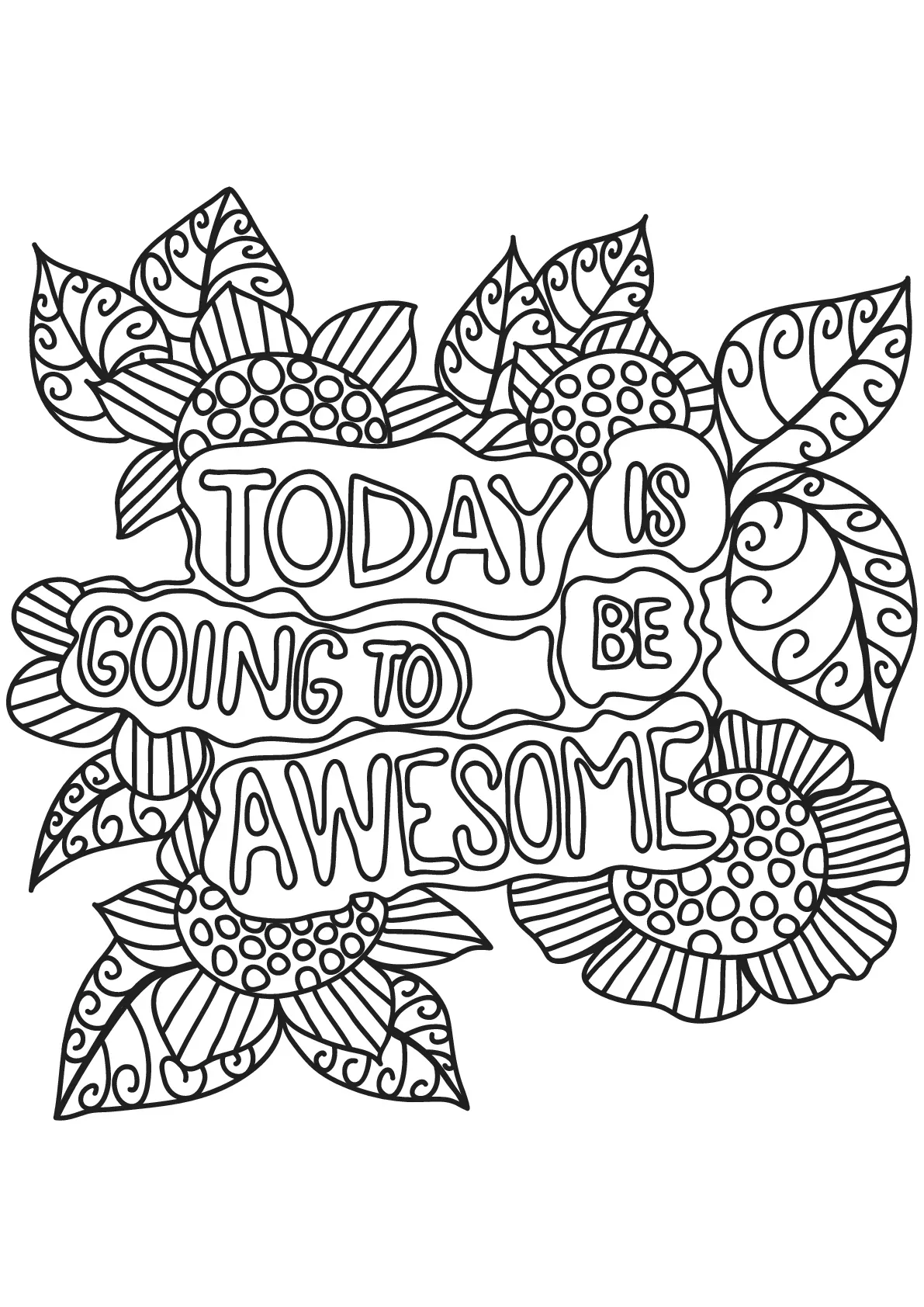Free book quote - 10 (Printable Positive and inspiring quotes Coloring Page for adults)