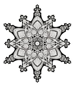 Printable Coloring Page for adults : Oriental-mandala-2