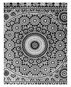 Coloring adult oriental mosaique mekhnes