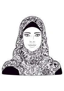 Adults woman headscarf