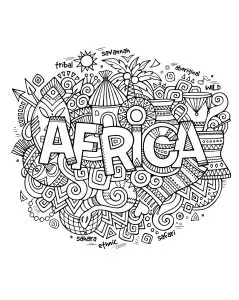 Africa abstract symbols