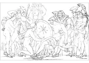 The Death of Epaminondas by David d'Angers (1811)