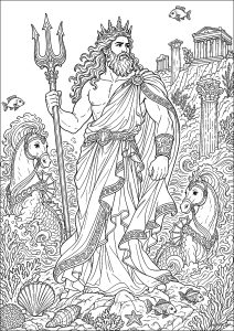 Poseidon, Greek god of the seas