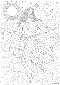 Ouranos, primordial god of the Sky
