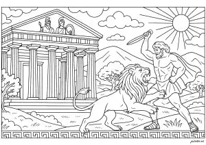 Temple and Hero of Ancient Greece