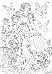 Aphrodite rising from the sea
