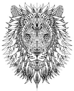 Printable Animals coloring sheets for adults