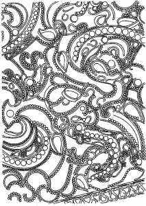 Entangled beads and ribbons