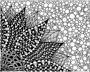 Zen anti stress to print big flower