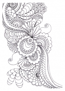 Zen Anti Stress To Print Drawing Flowers