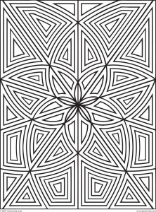Un labyrinthe symétrique à colorier