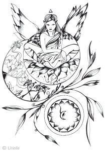 Coloring pages adults i m posed and serene by urielle