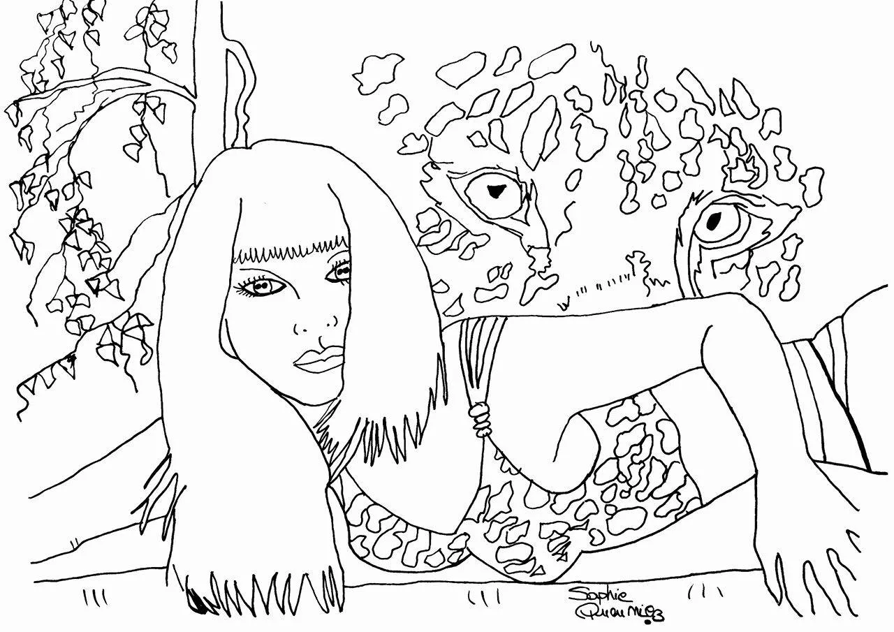 Spied beaute (Printable Anti-stress / Zen Coloring Page for adults)