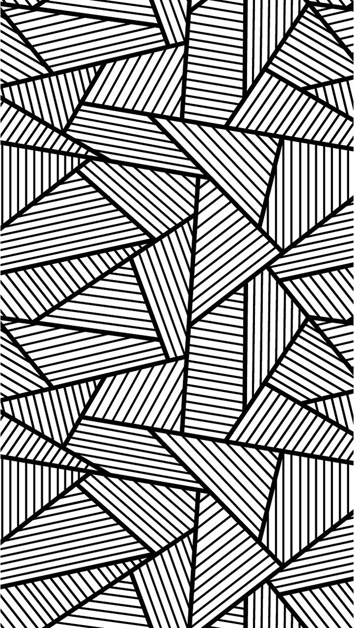 Collection of triangles with straight lines: a very soothing coloring page