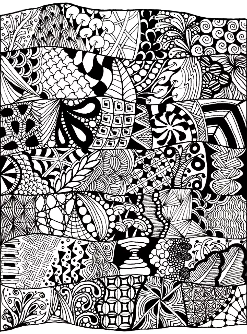 Zen anti stress abstract to print (Printable Anti-stress / Zen Coloring Page for adults)
