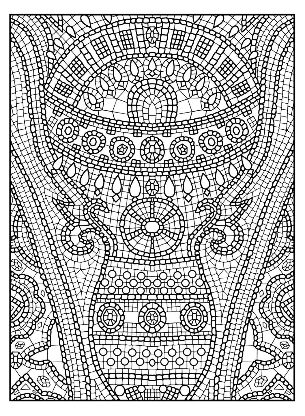 Zen anti stress to print - 11 - Image with : Calm down, Mosaic