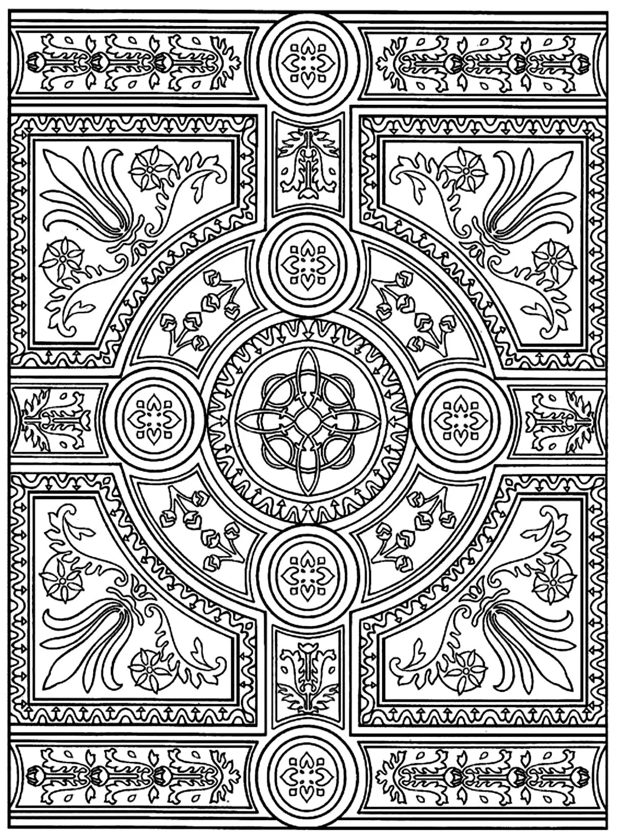 Zen anti stress to print parquet patterns (Printable Anti-stress / Zen Coloring Page for adults)