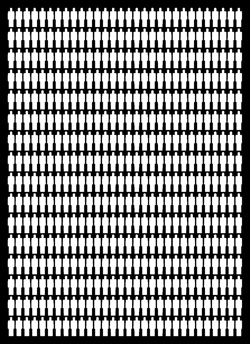 Hundred of men symbols (Printable Anti-stress / Zen Coloring Page for adults)