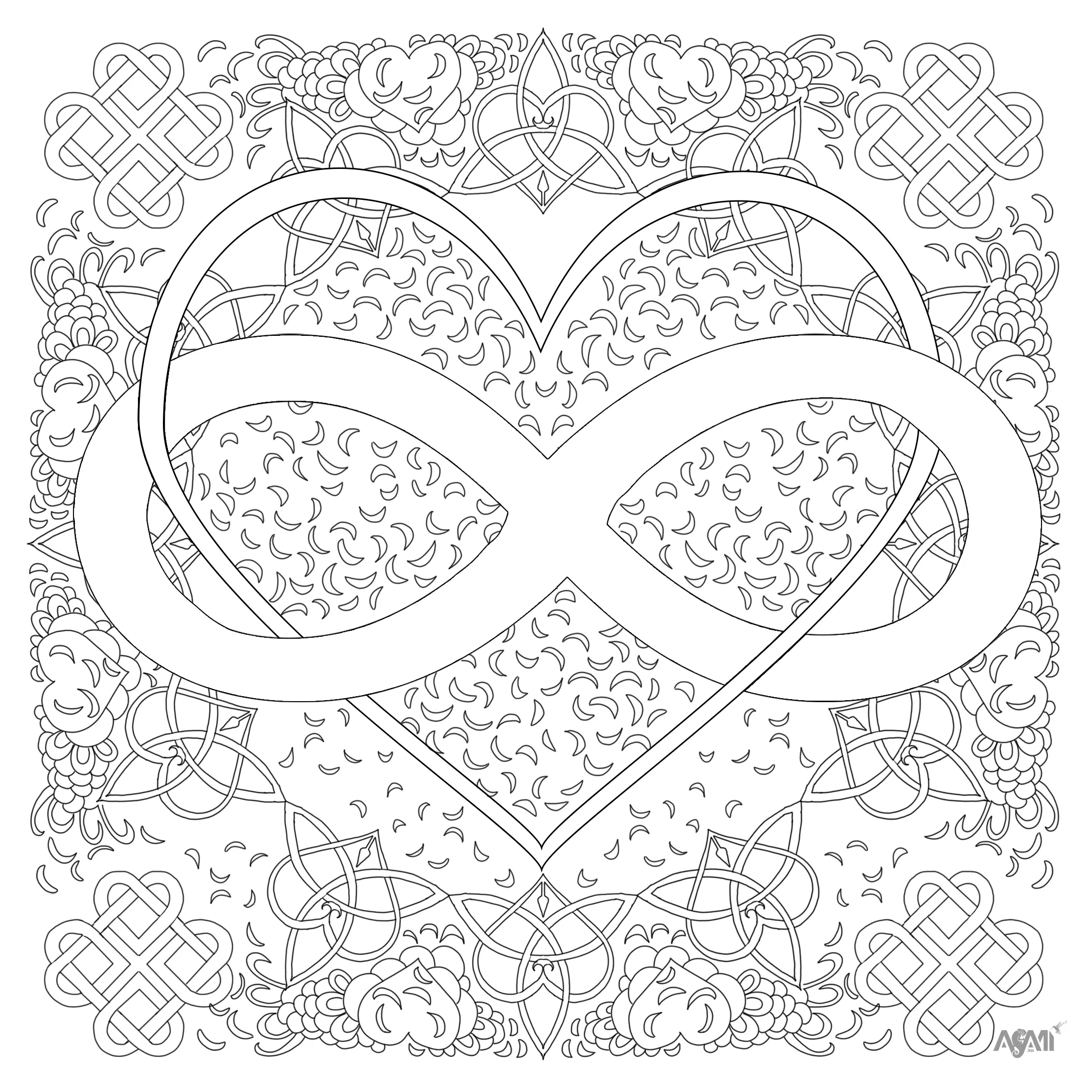 Infinity (Printable Anti-stress / Zen Coloring Page for adults)