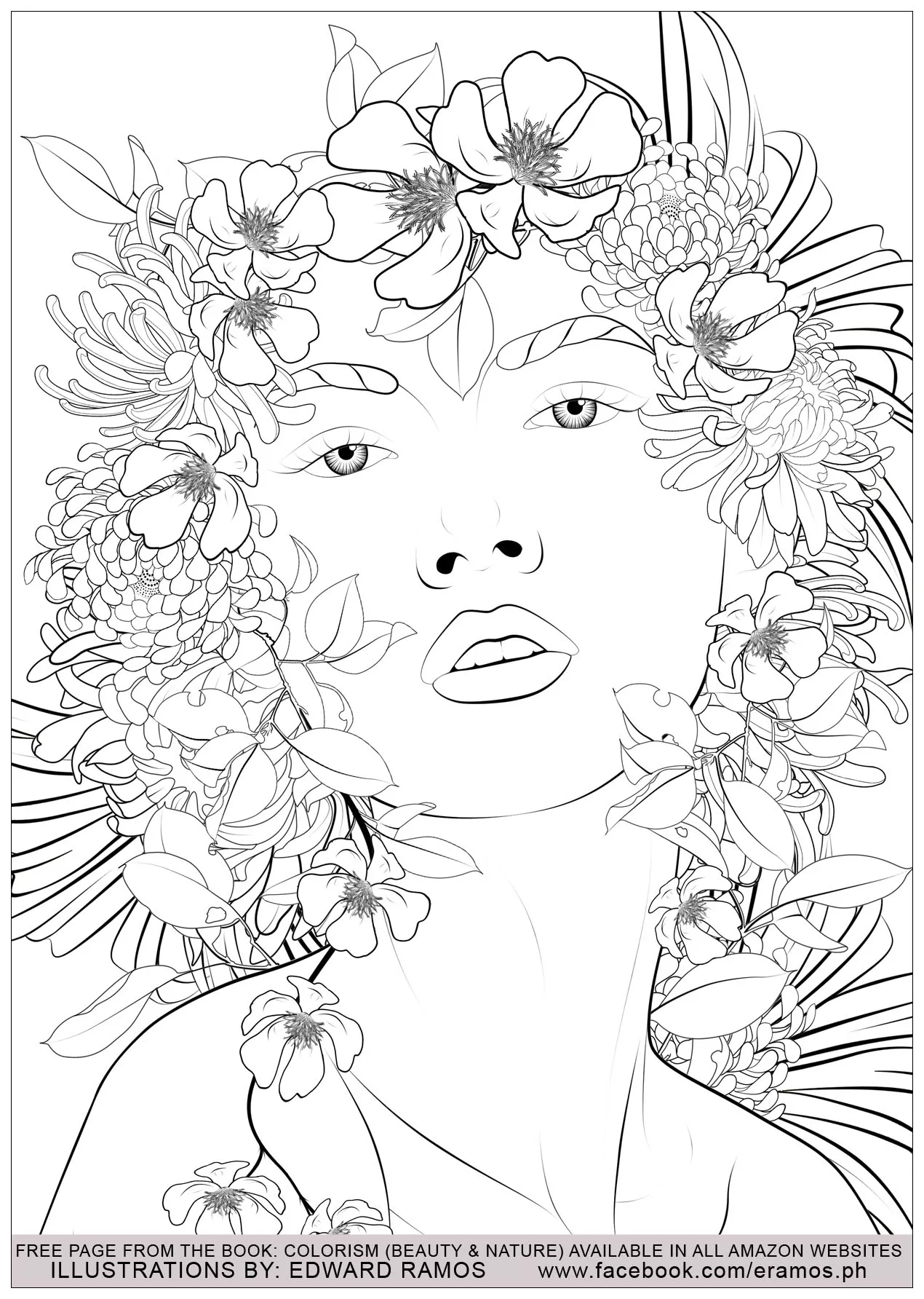 Beauty and nature edward ramos - 6 (Printable Coloring Page for adults)