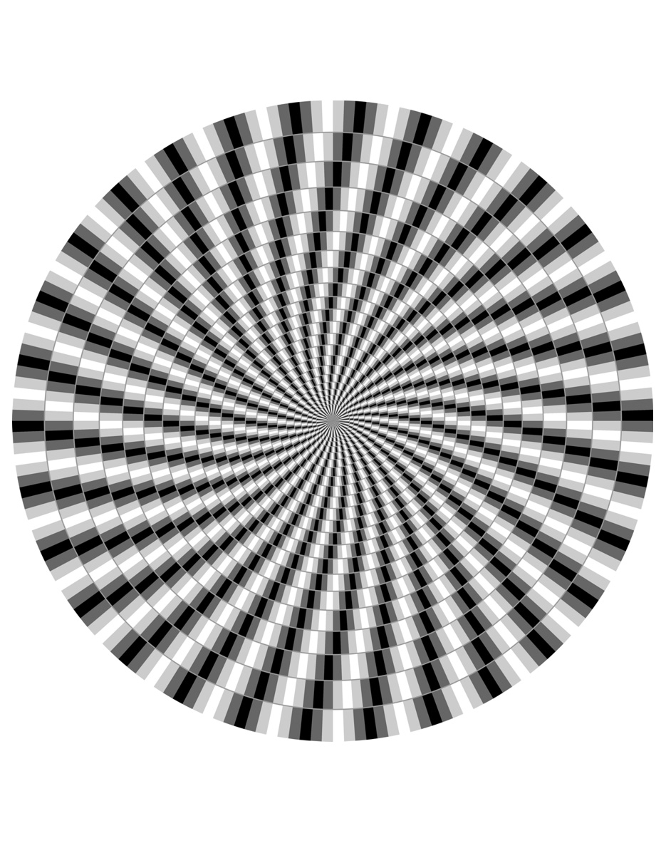 Image of a rounded stunning optical illusion