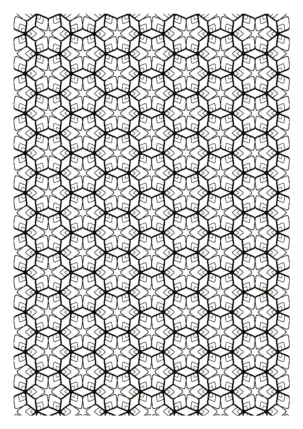 Zen symmetry (Printable Anti-stress / Zen Coloring Page for adults)