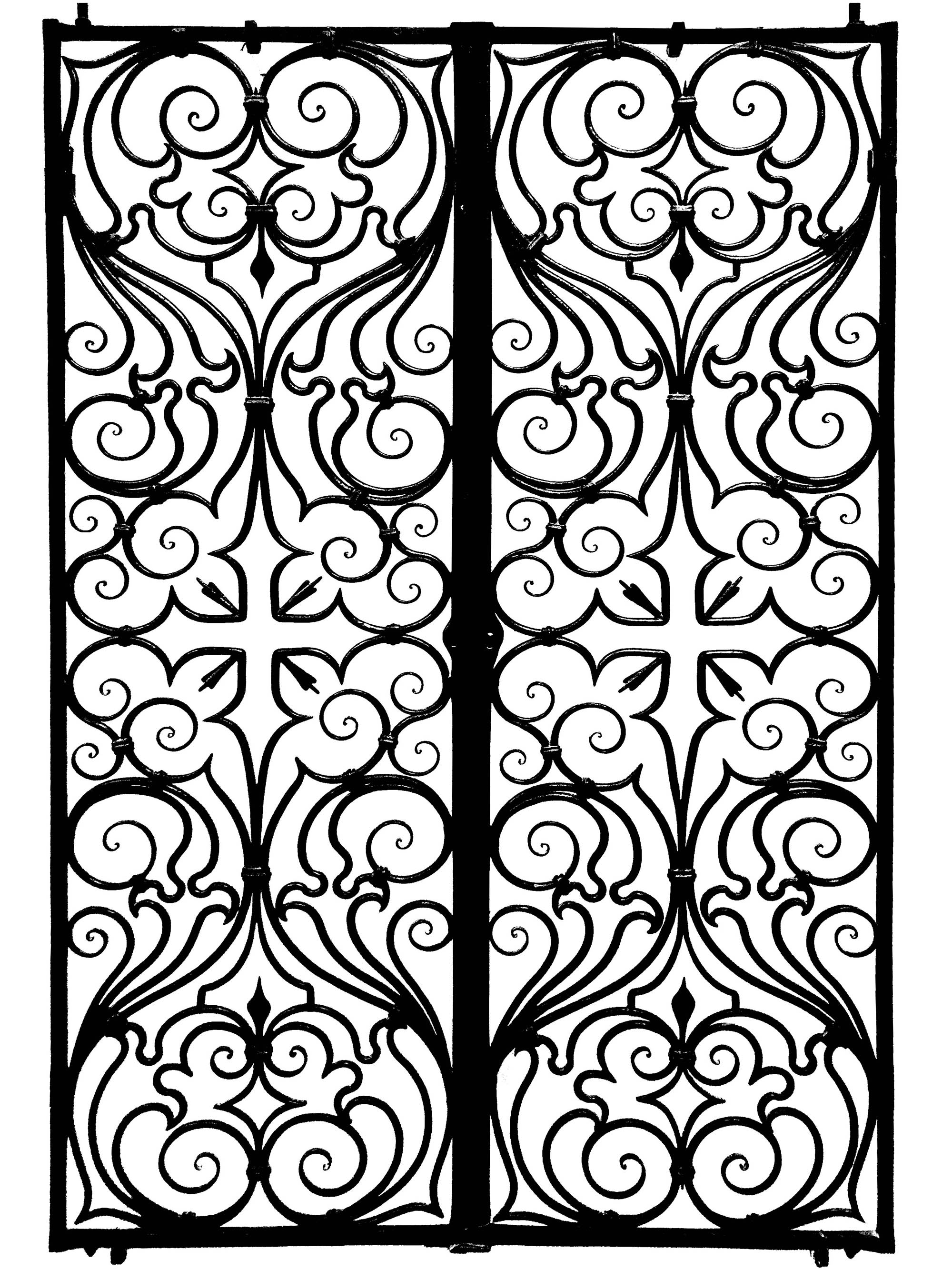 Coloring page created from a picture of a church gate (Italy, 17th century) Coloring page created from a picture of a church gate (Italy, 17th century)